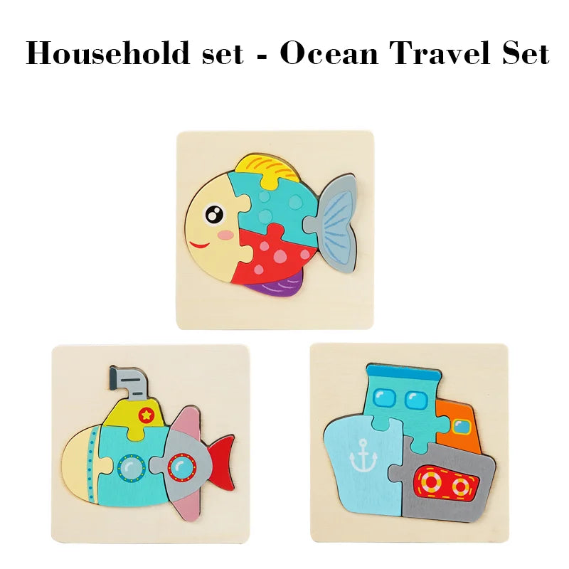 Montessori Wooden Puzzle Set – Early Stimulation & Learning Toy