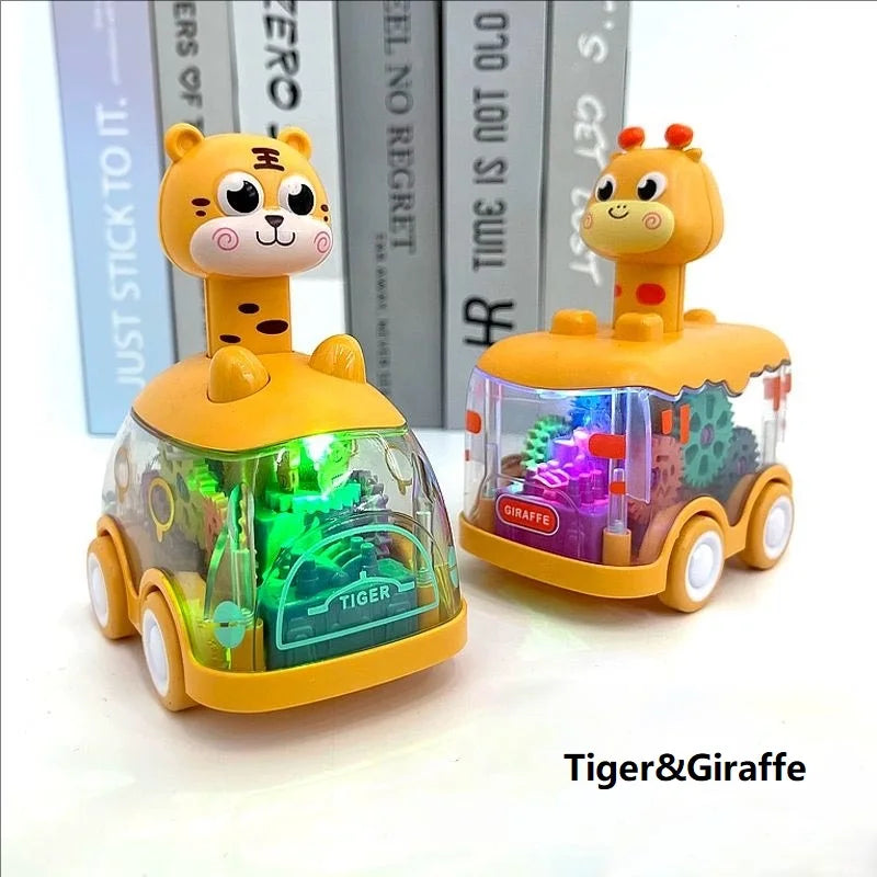 🐘 Animal Press-and-Go Car Toy