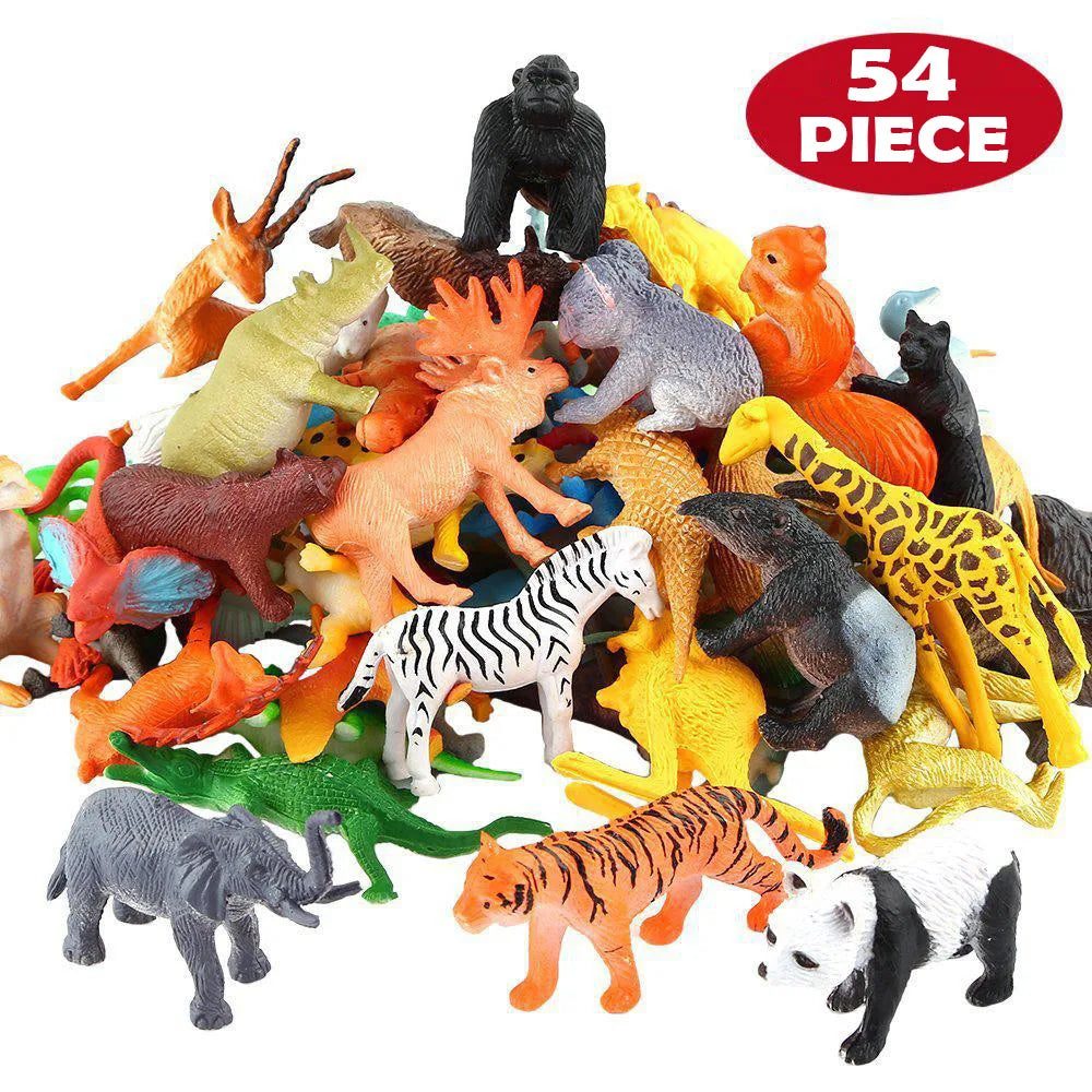 54-Piece Wild Animal Toy Set – Speech & Vocabulary Builder