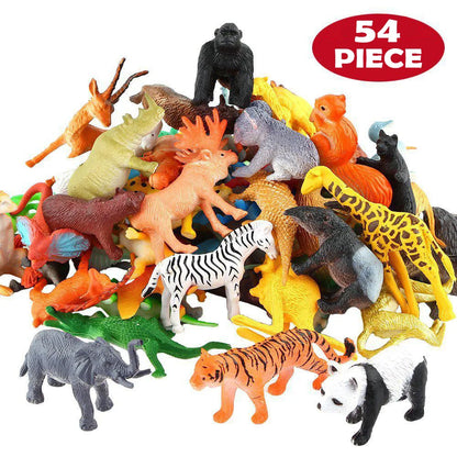 54-Piece Wild Animal Toy Set – Speech & Vocabulary Builder