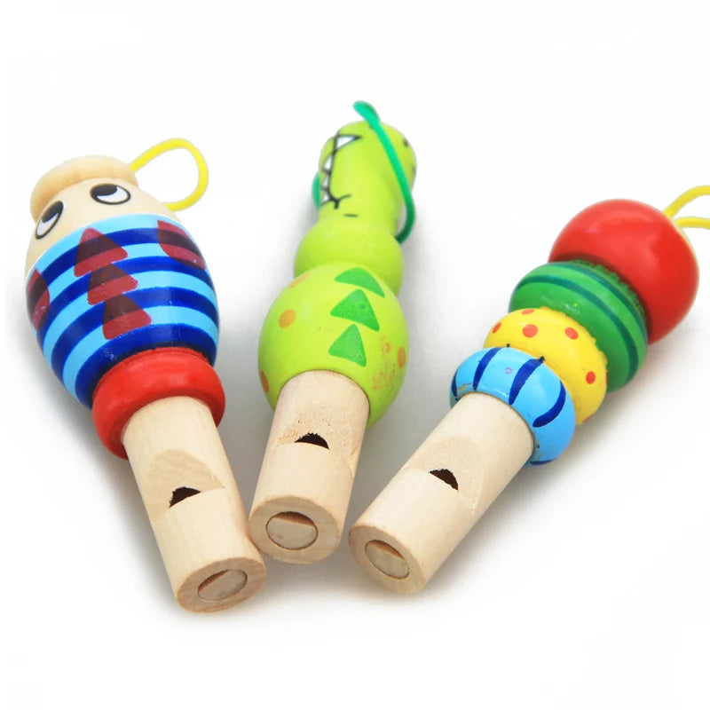 Baby’s Educational Wooden Whistle – Fun Musical Animal Toy
