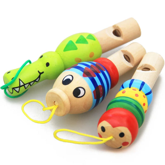 Baby’s Educational Wooden Whistle – Fun Musical Animal Toy