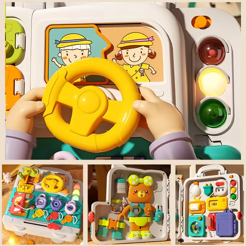 Montessori Magic™ Sensory Busy Board – Learn, Play & Explore!