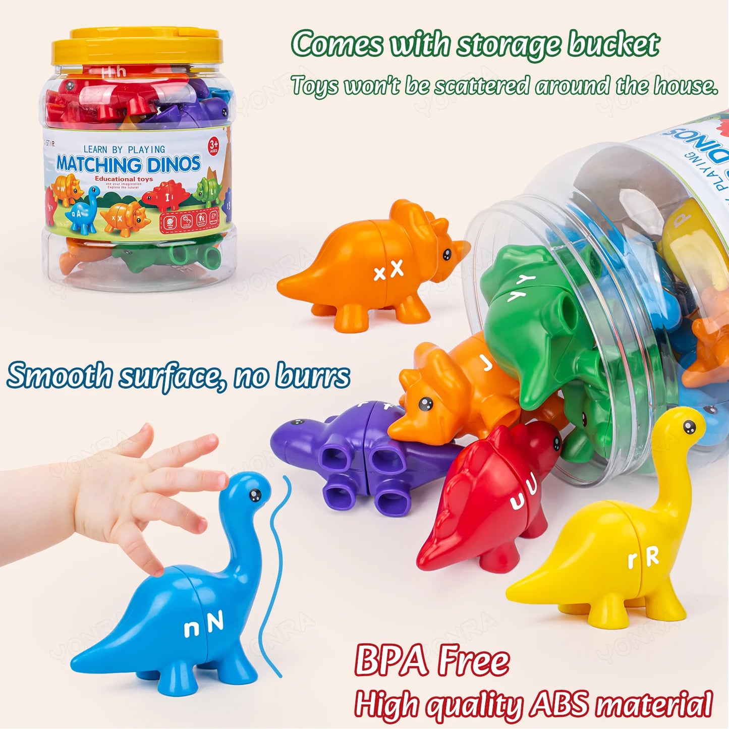 Dinosaur Counting and Matching Game – Montessori Educational Toy