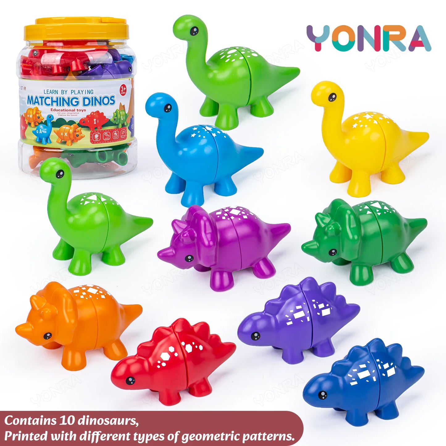 Dinosaur Counting and Matching Game – Montessori Educational Toy