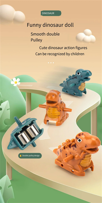 Dinosaur Slide Track Toy with Lights & Music – Creative Puzzle Assembly Toy Cars for Children