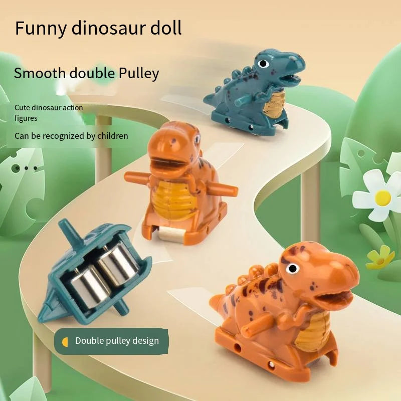 Dinosaur Slide Track Toy with Lights & Music – Creative Puzzle Assembly Toy Cars for Children