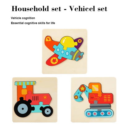 Montessori Wooden Puzzle Set – Early Stimulation & Learning Toy