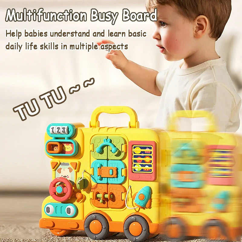 Montessori Magic™ Sensory Busy Board – Learn, Play & Explore!