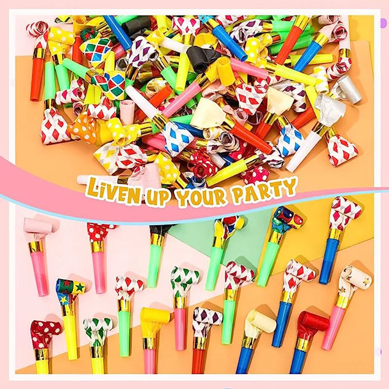 Party Blower Set – 20 Vibrant Horns and Whistles for Celebrations