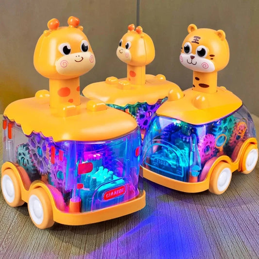 🐘 Animal Press-and-Go Car Toy