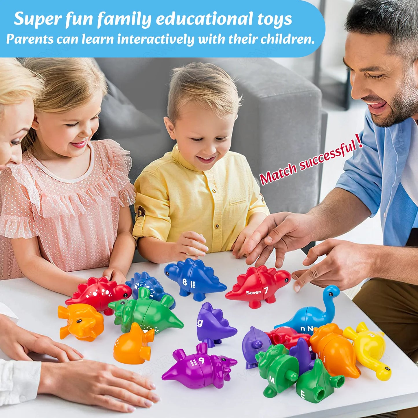 Dinosaur Counting and Matching Game – Montessori Educational Toy