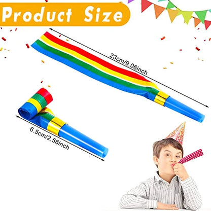 Party Blower Set – 20 Vibrant Horns and Whistles for Celebrations