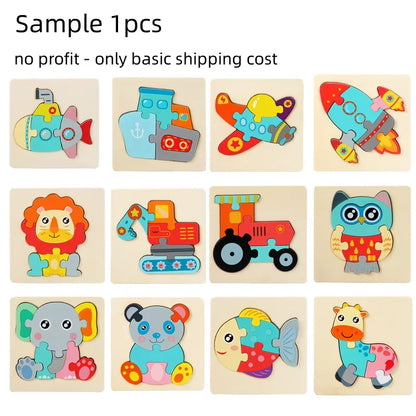 Montessori Wooden Puzzle Set – Early Stimulation & Learning Toy