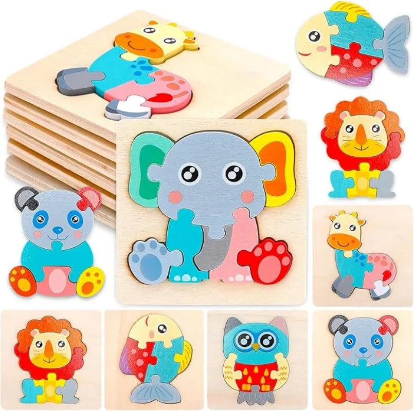 Montessori Wooden Puzzle Set – Early Stimulation & Learning Toy