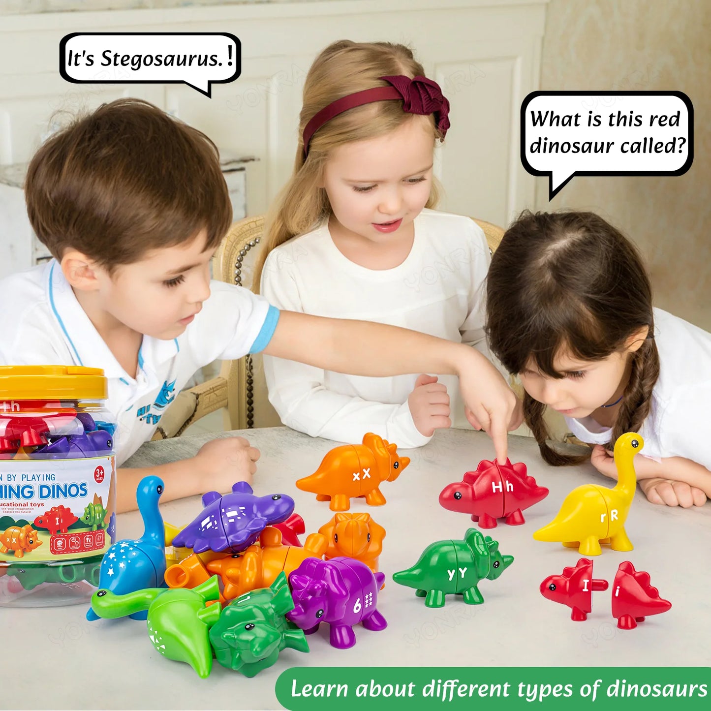 Dinosaur Counting and Matching Game – Montessori Educational Toy