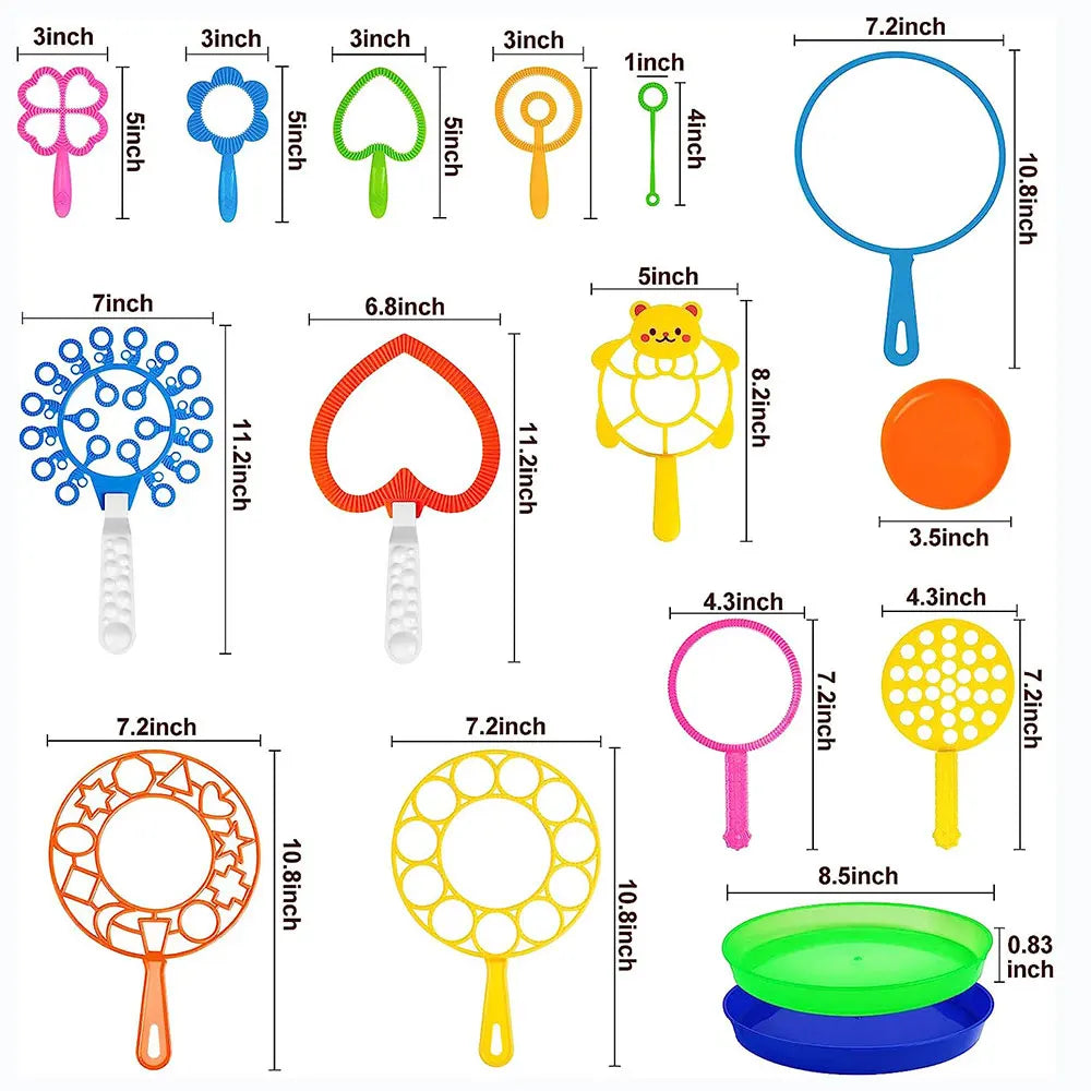 Family Bubble Blowing Tools – Outdoor Play Set for Children