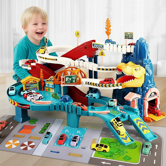 🦖 DinoTrack Adventure™ – Electric Mountain Train Set for Kids! 🚂🌋
